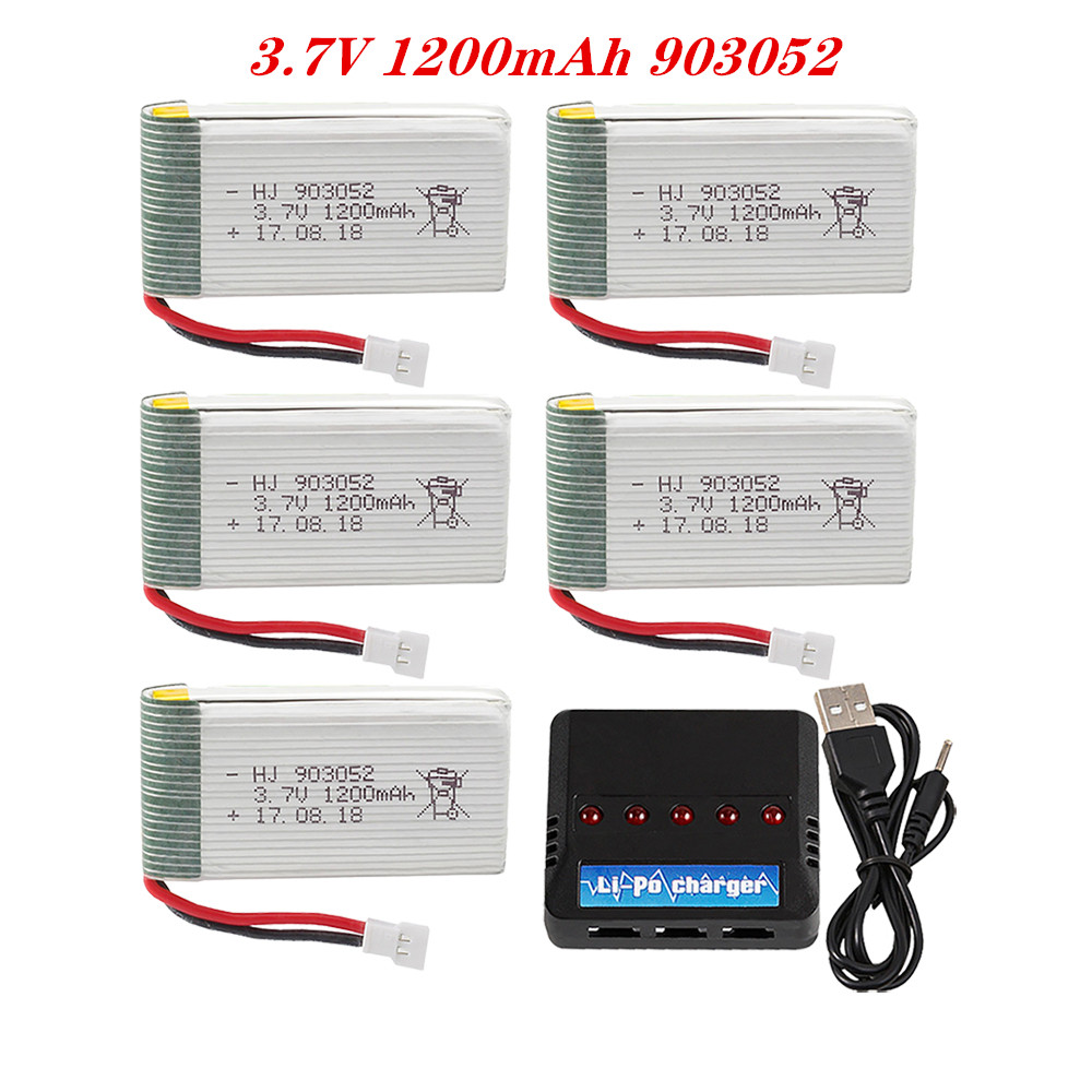 Drone Battery Lipo - ชุดชาร์จแบตเตอรี่ Lipo 903052 mAh 3.7V 1200mAh