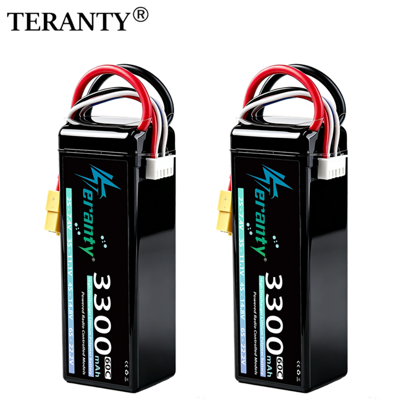 Drone Battery 4S - แบตเตอรี่ลิเธียมโพลิเมอร์ TERANTY 4S 3300mAh 14.8V 60C