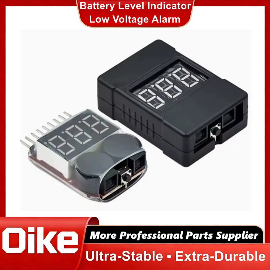Drone Battery Voltage Checker - Oike 1-8S 2IN1 เครื่องทดสอบแรงดันแบตเตอรี่ลิโพ/สัญญาณเตือนแรงดันต่ำ/เครื่องตรวจสอบระดับแรงดันแบตเตอรี่สำหรับรถ RC และโดรน
