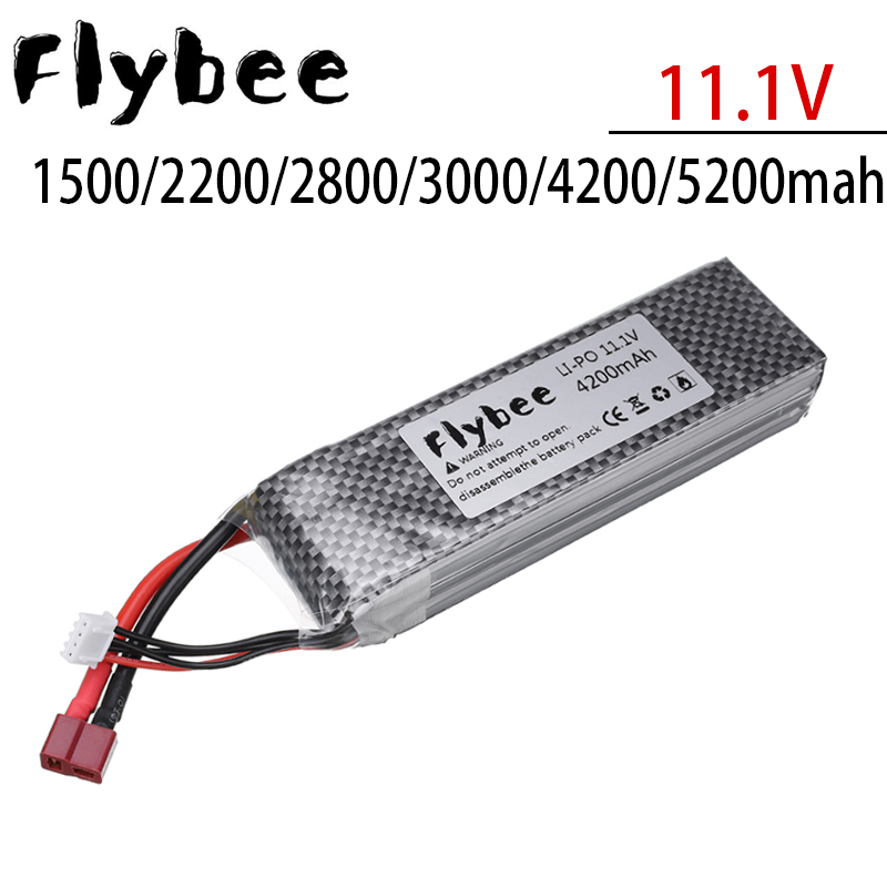 Drone Battery Lipo - 11.1V 3S LIPOแบตเตอรี่1500/2200/2800/3000/4200/5200MahสำหรับRCของเล่นรถเรือเฮลิคอปเตอร์อะไหล่2S Lipo RC Dronesแบตเตอรี่1PCS