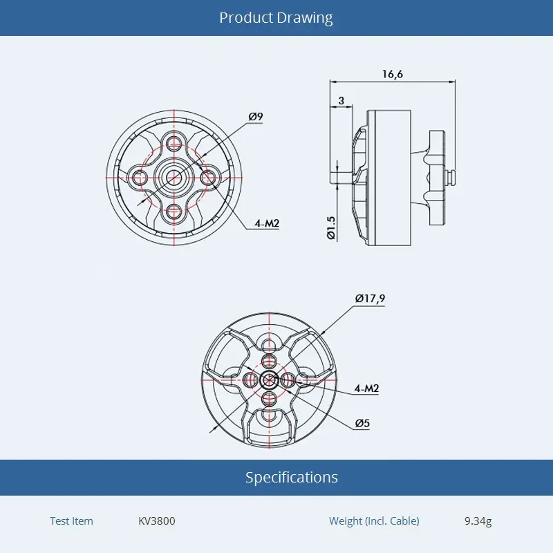 T-Motor F1404 1404 2900 3800 4 - Drone Battery 4S บทวิจารณ์และราคา