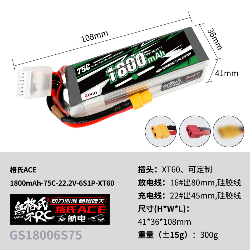 แบตเตอรี่ลิโพ Gens ACE 22.2V 1 - Drone Battery Lipo บทวิจารณ์และราคา
